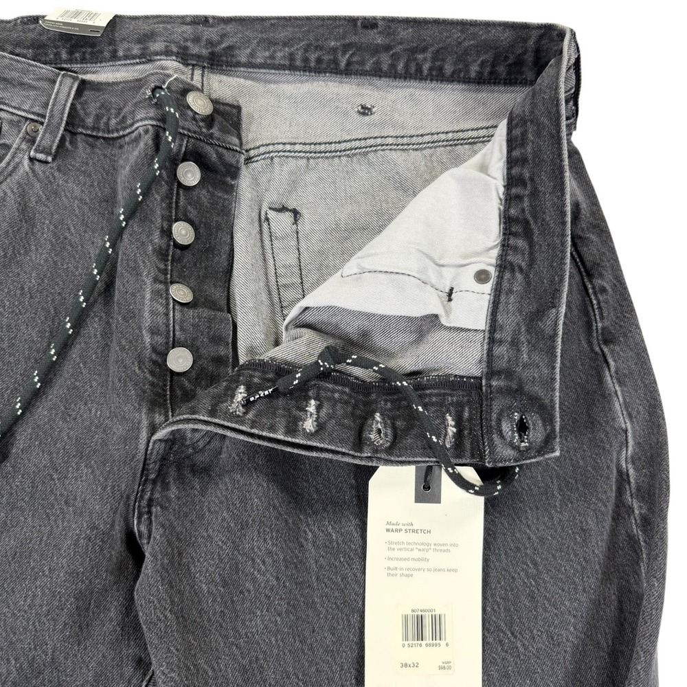 Levi's 501 Joggers Mens W38 L32 Black New With Imperfections Stretch Denim - Picture 12 of 13